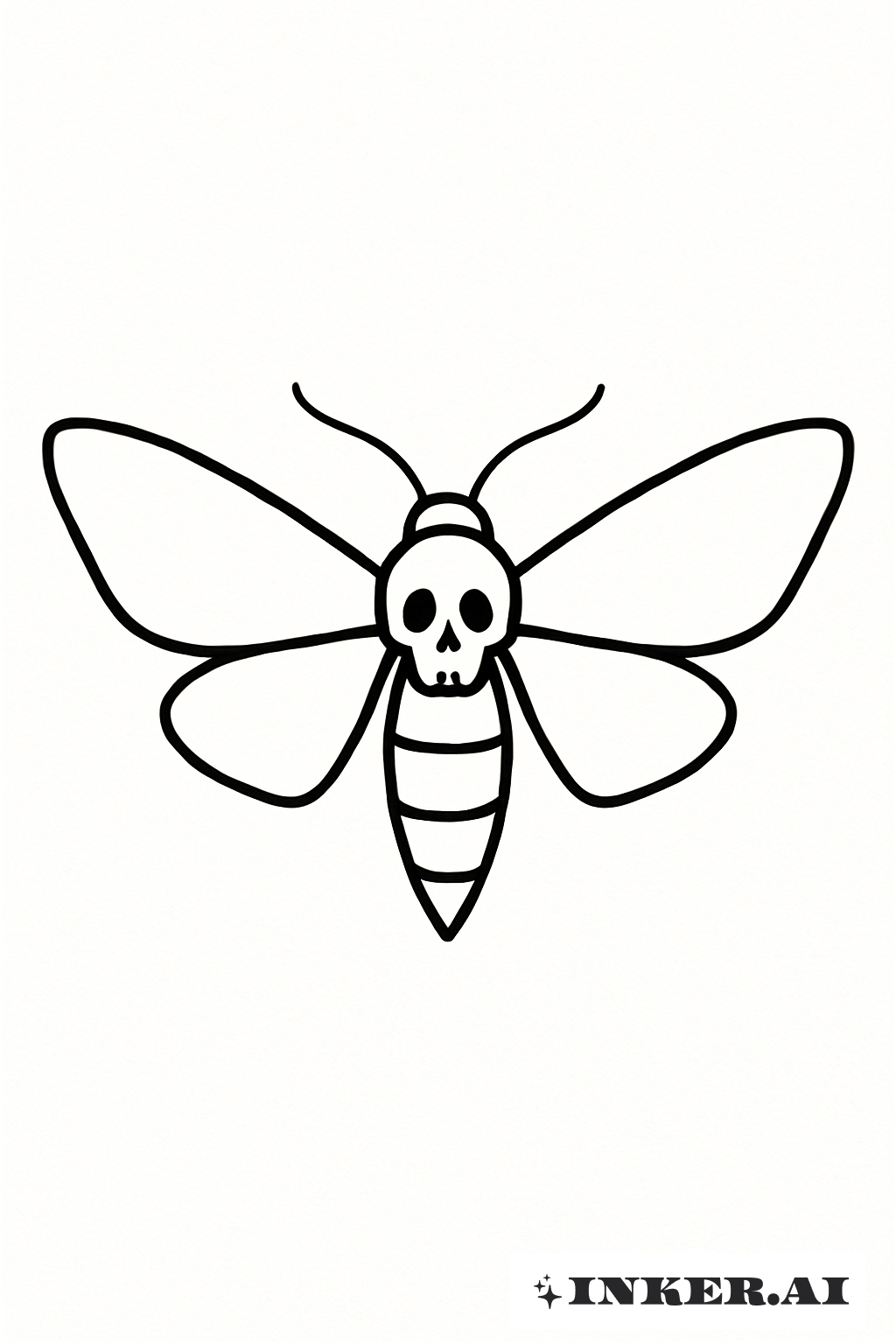 The Simple Death Moth Silhouette