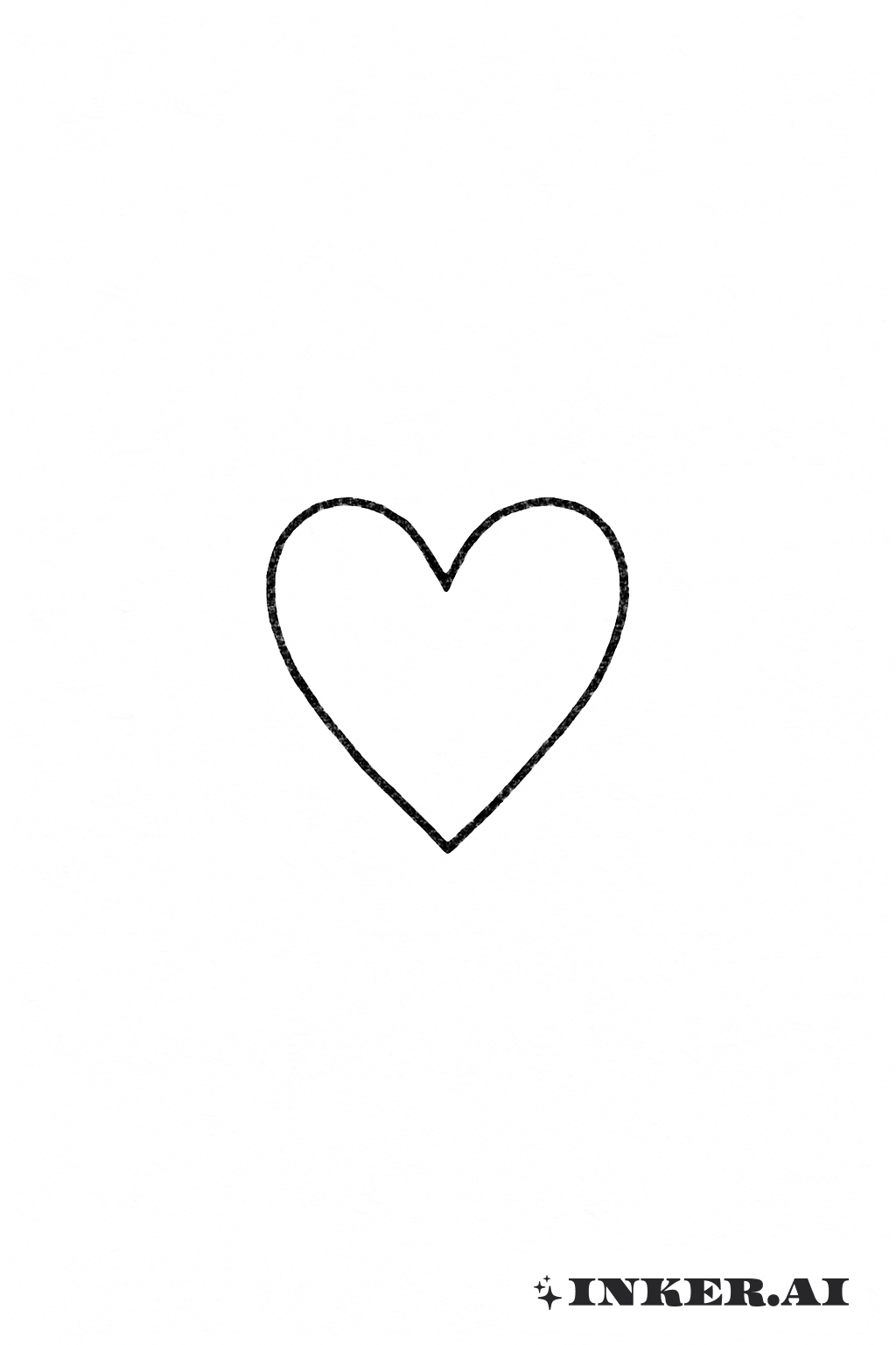 Um Pequeno Coração Contornado com Stick And Poke