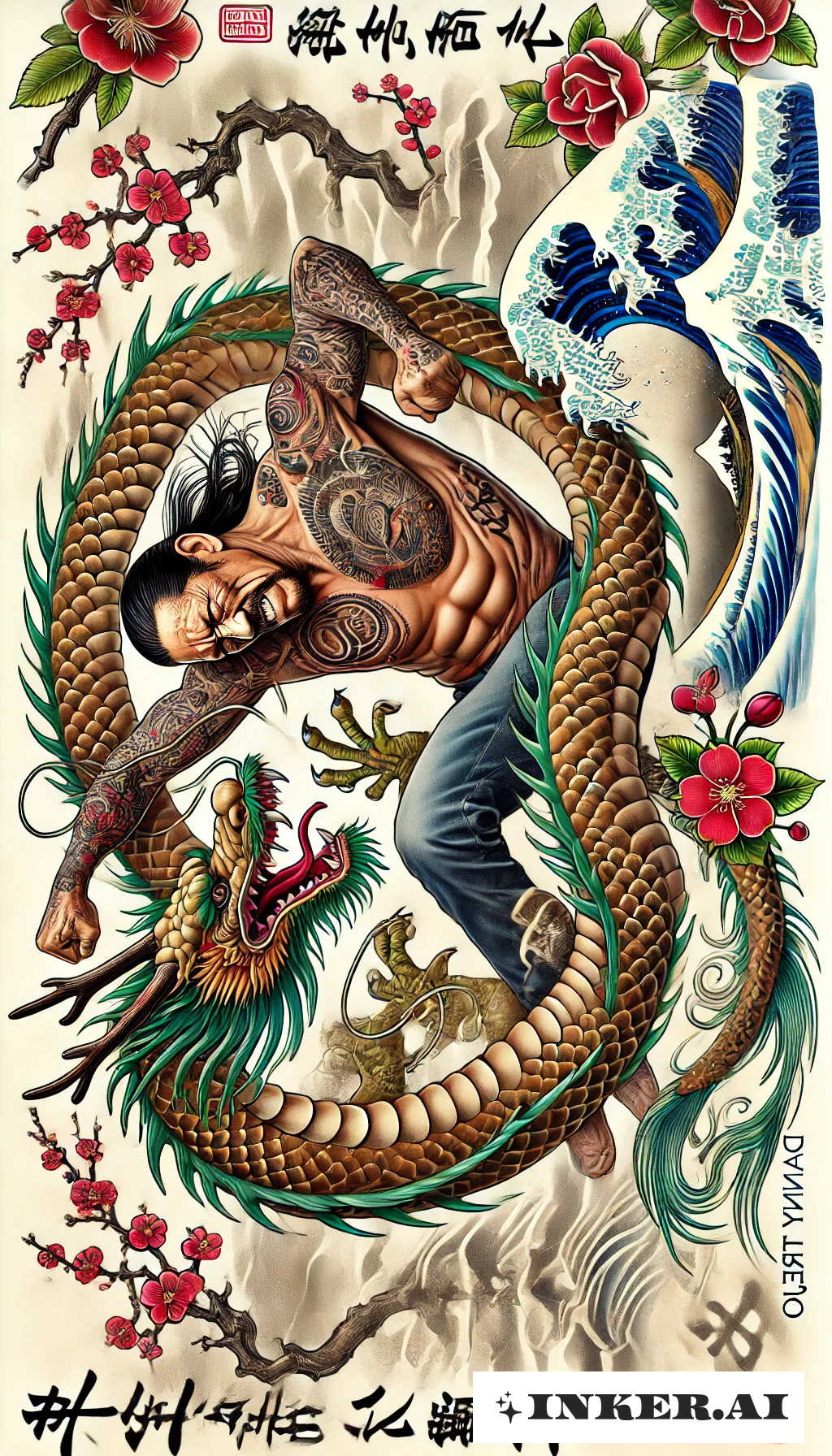 Danny Trejo ringt mit einem sich windenden Drachen