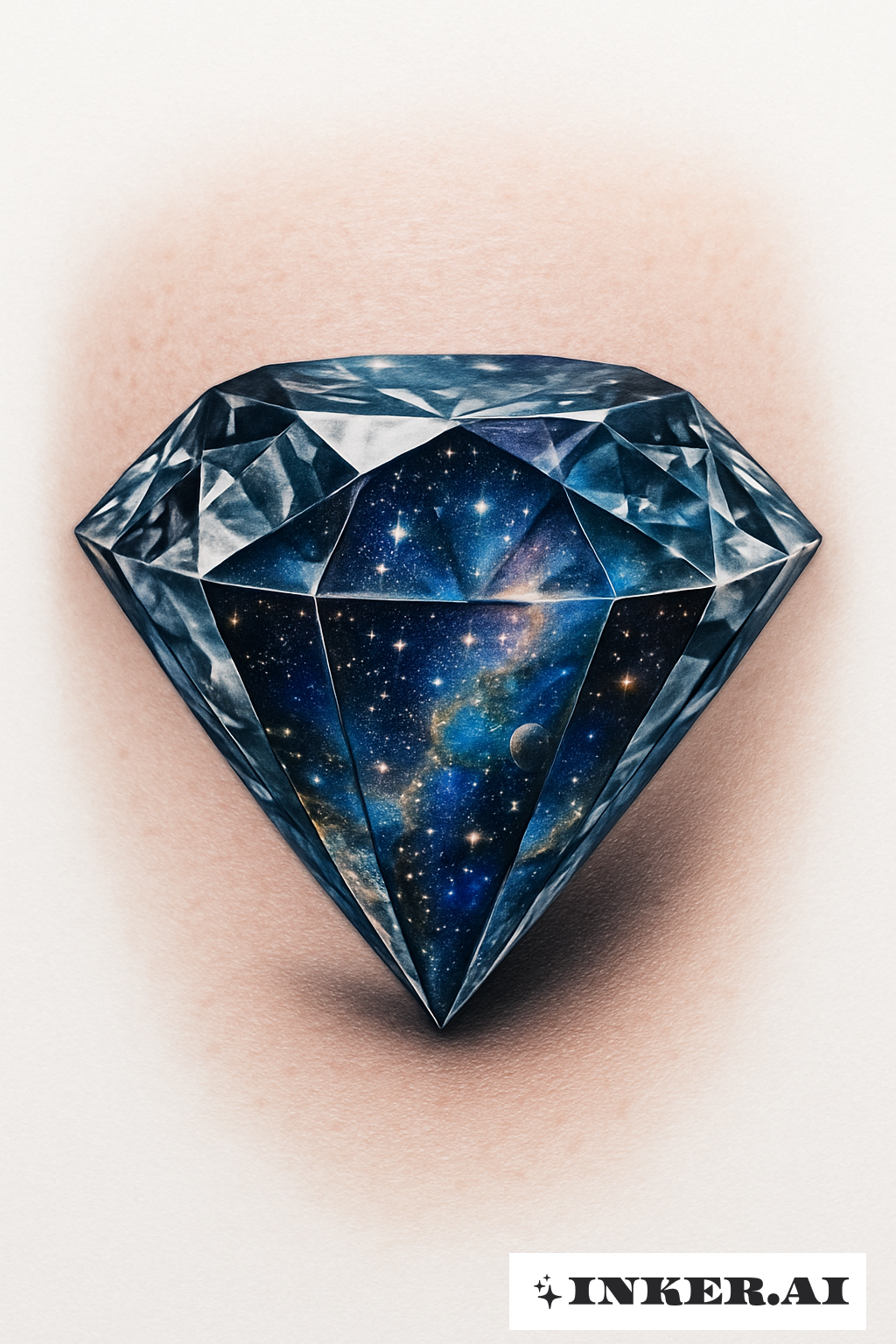 Galaxy Reflection In A Flawless Diamond
