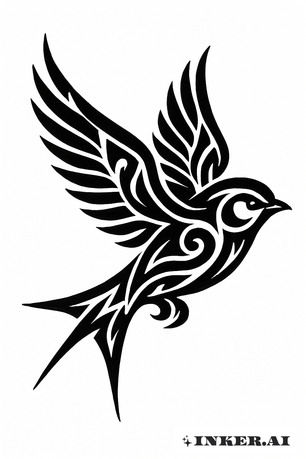 Tribal Sparrow In Flight