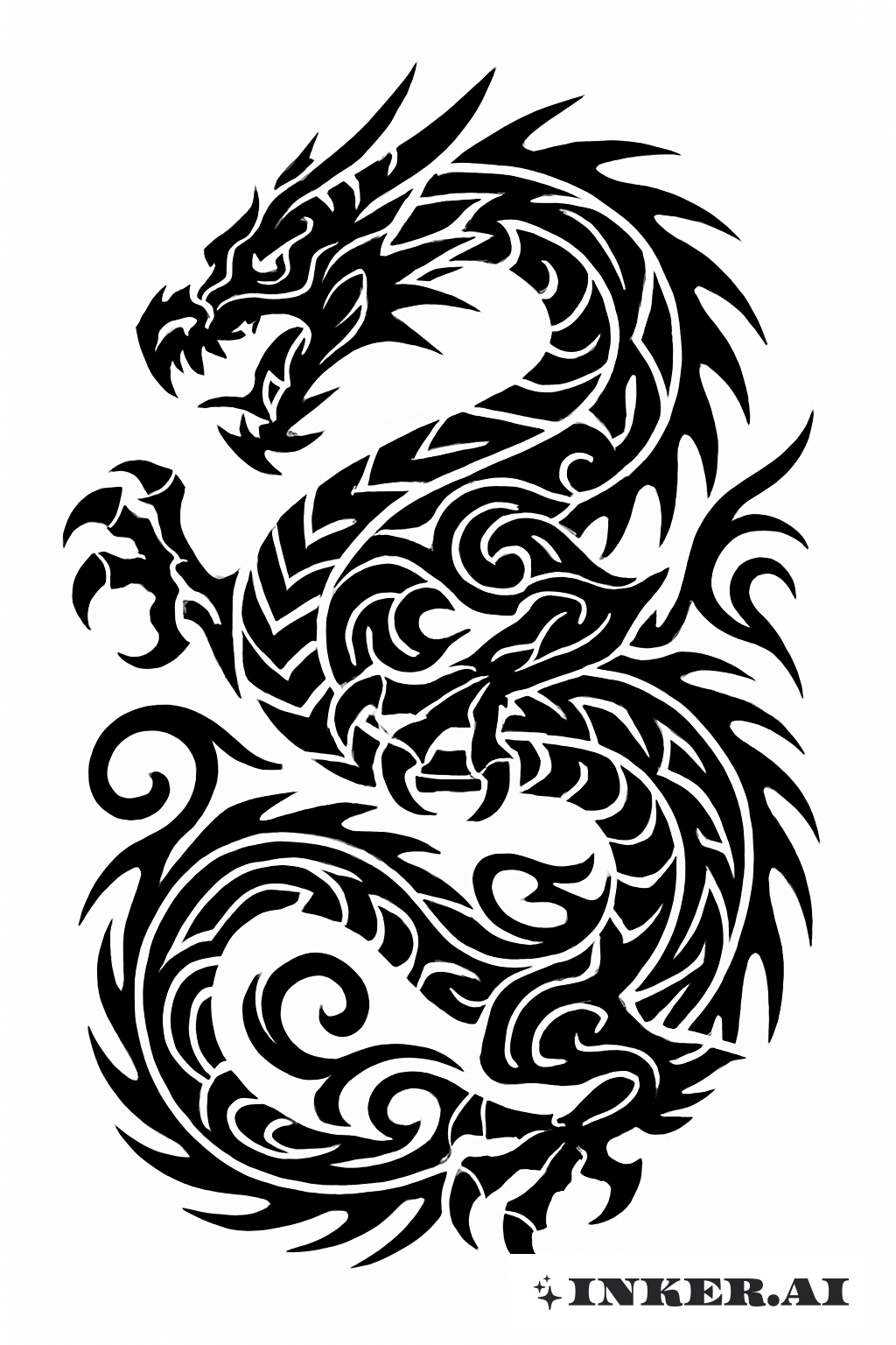 Stammesmuster Yakuza Drache