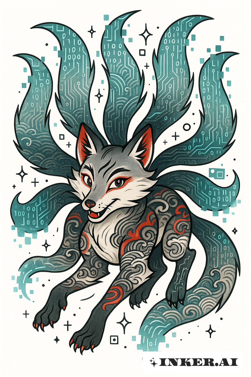 Một Hồ Ly Gen Z Với Chín Đuôi Kỹ Thuật Số