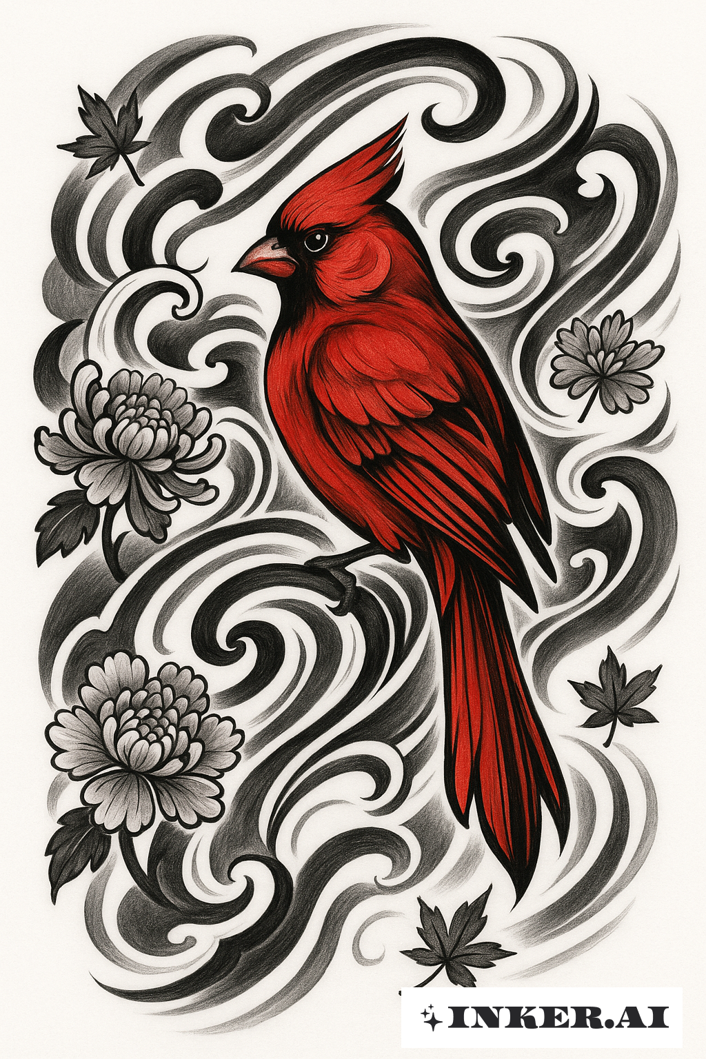 Wind Bars And Inked Cardinal Tattoo