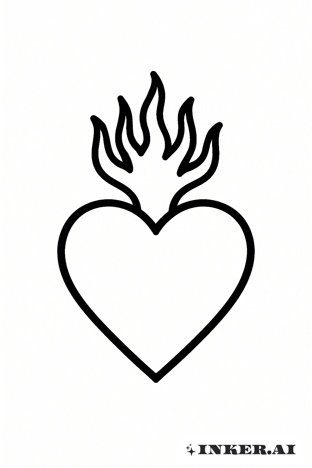 Un Coeur Sacré Flamboyant Simple