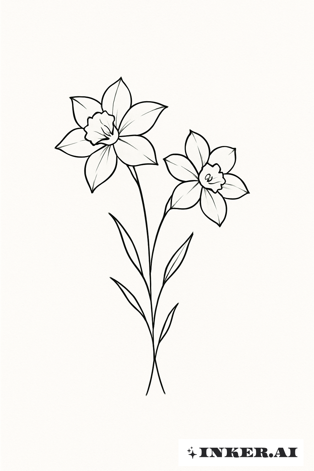 Un Duo Minimaliste De Jonquille Et Narcisse