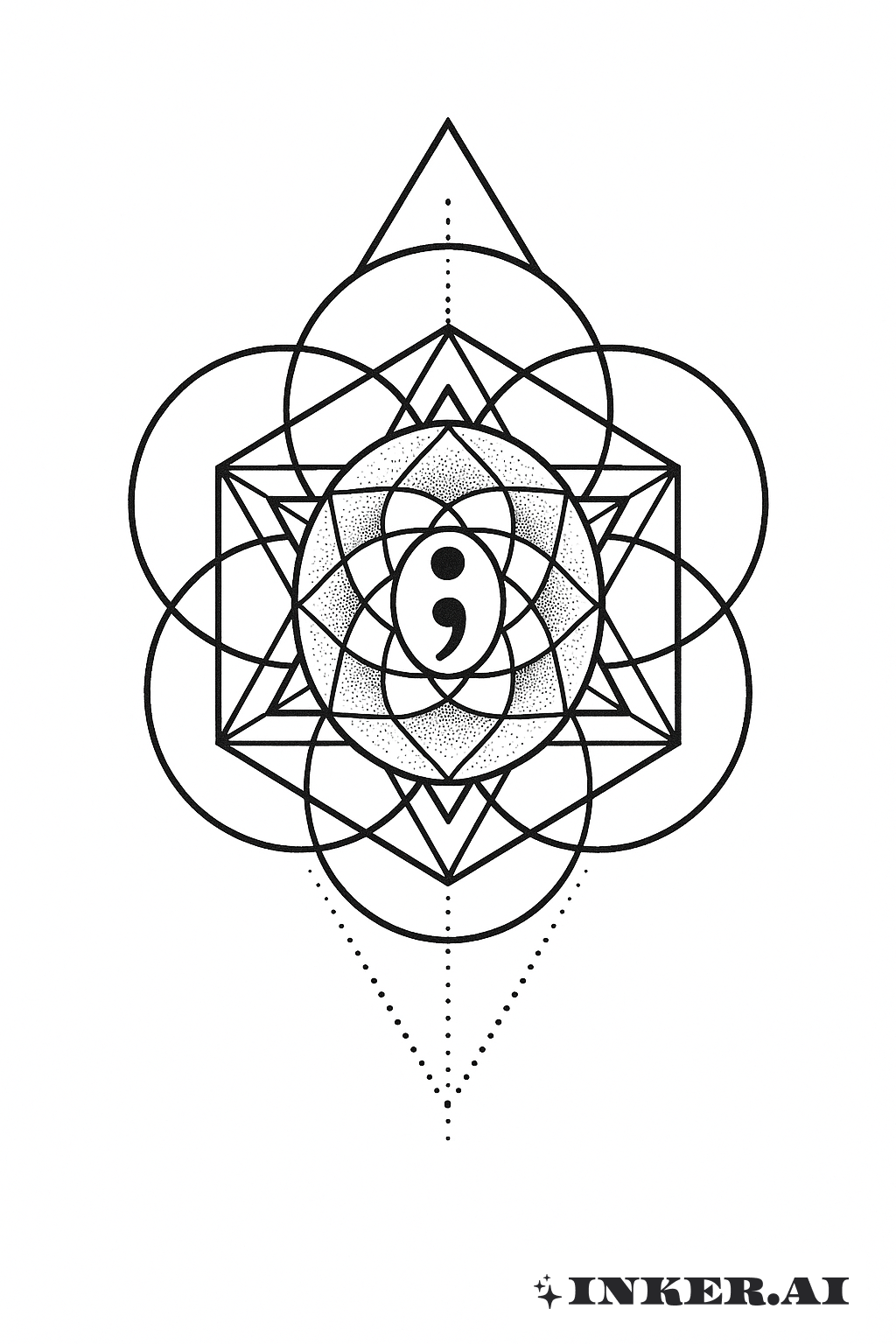 Géométrie Sacrée Avec Un Point-virgule