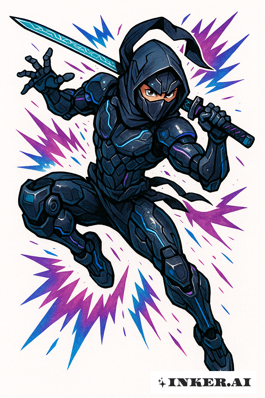 Dynamic New School Cyborg Ninja