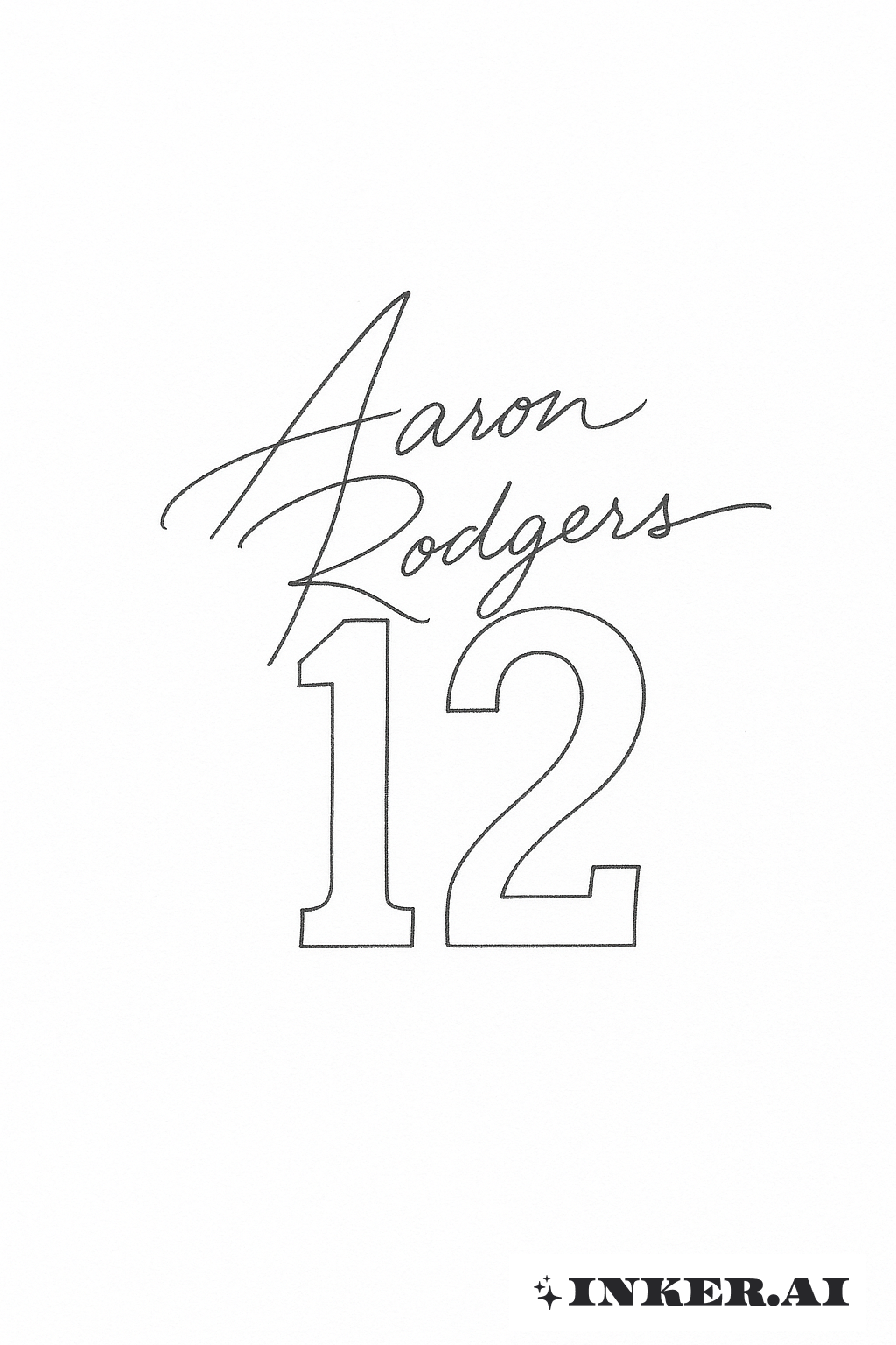 Aaron Rodgers的簽名和12號