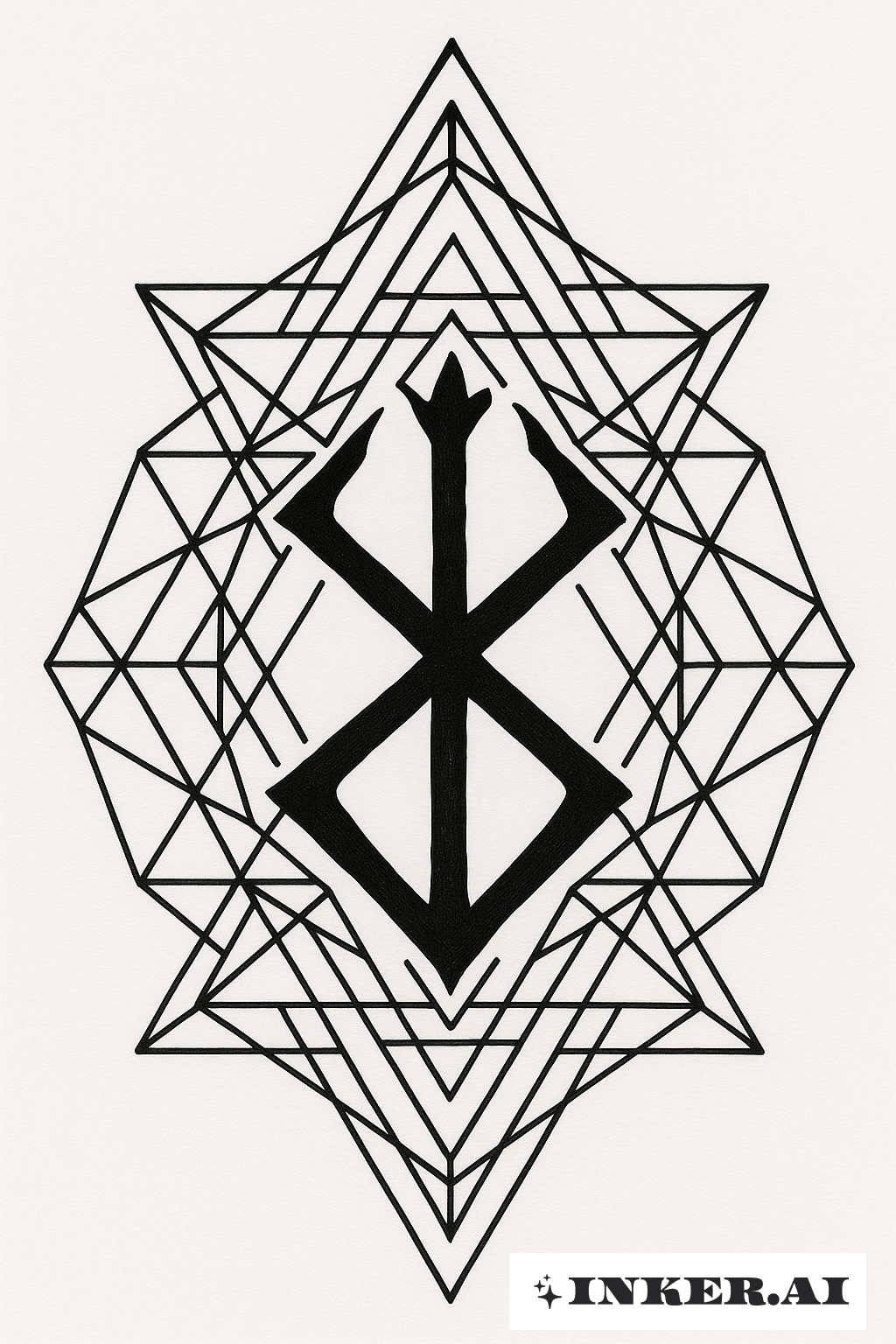 Geometrische Marke der Berserk-Welt