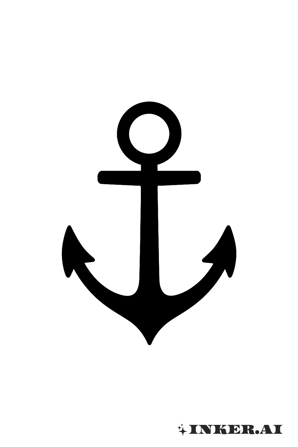 A Simple Boat Anchor Silhouette