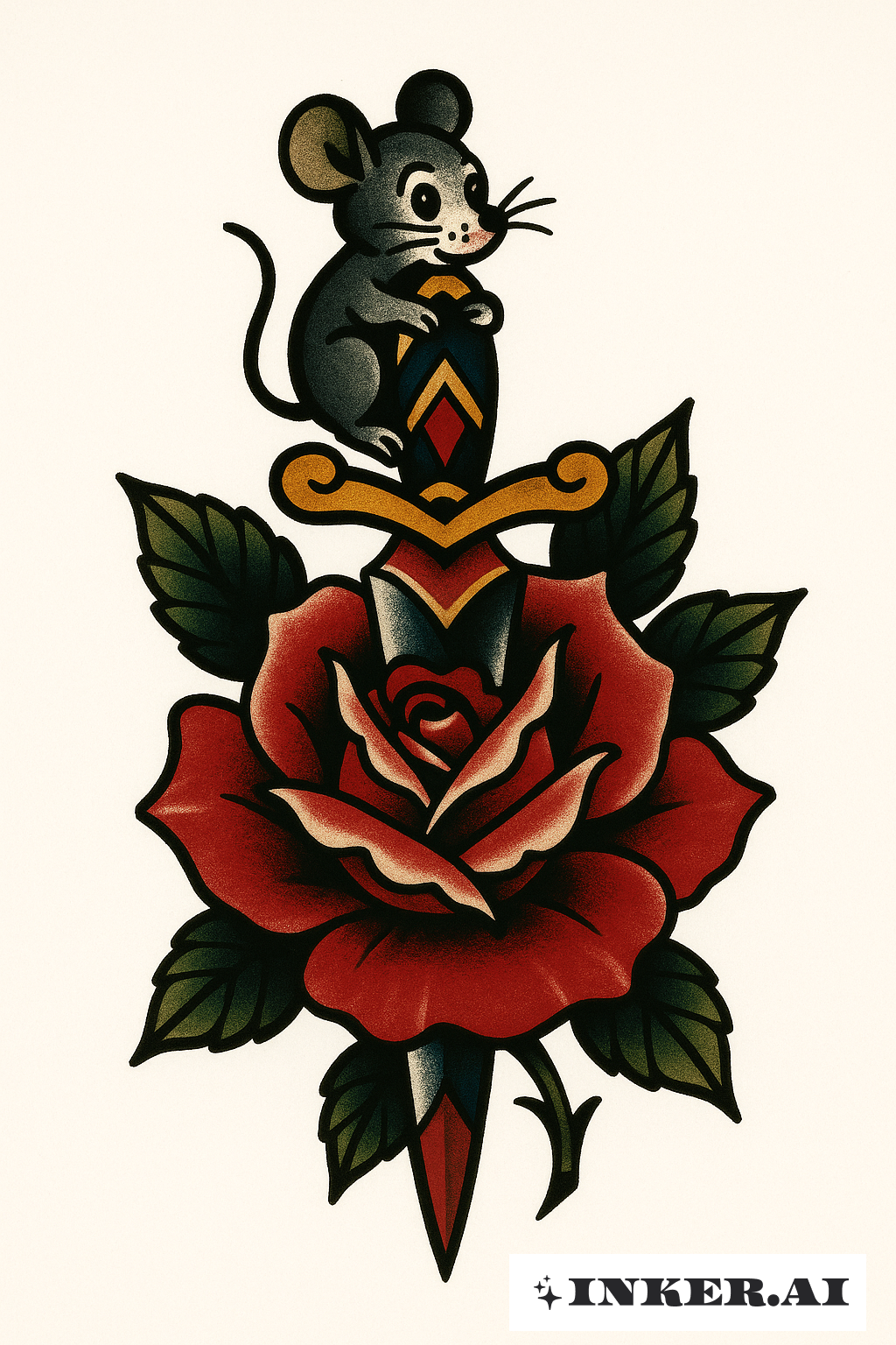 Mouse Town's Dagger and Rose