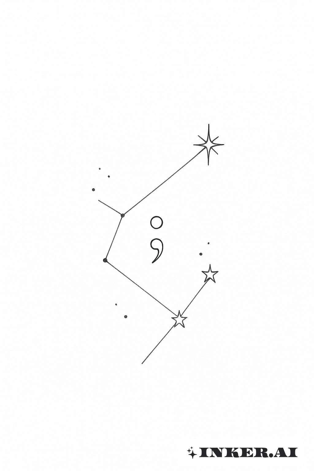 Point-virgule Dans La Constellation Étoilée