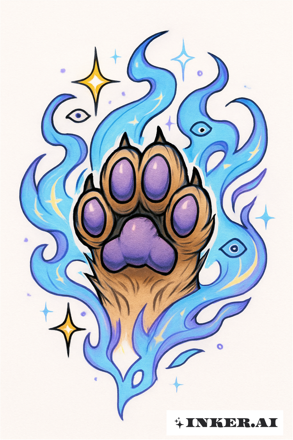 Aura Mystique de la Patte de Chien du Héros d'Anime