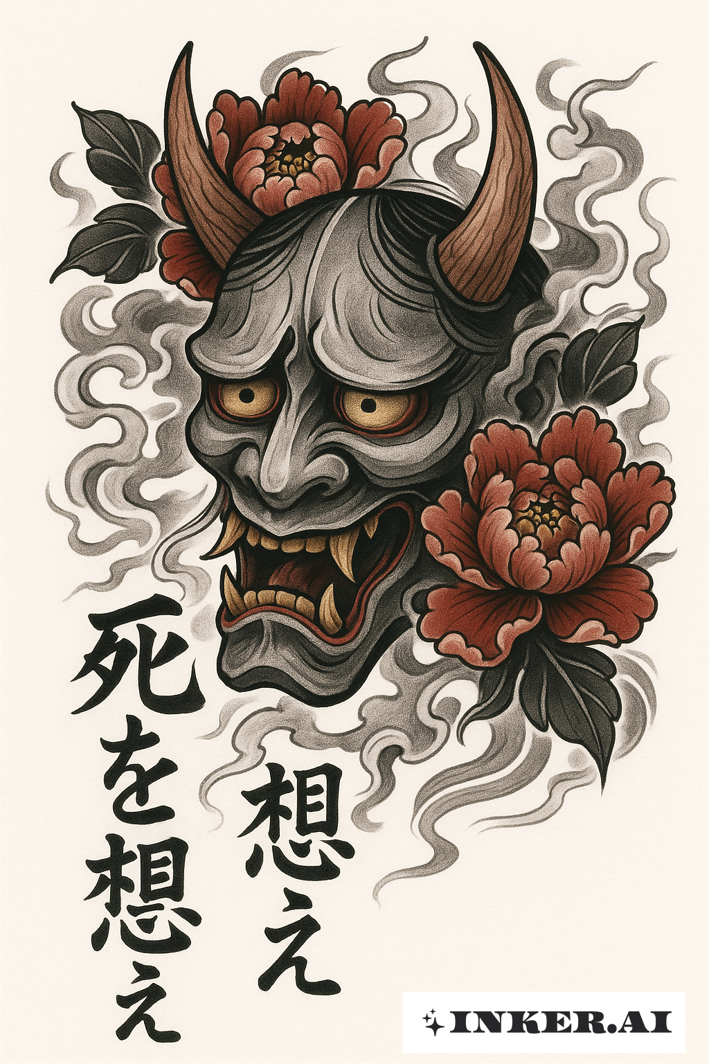 Erinnerung Memento Mori der Hannya-Maske
