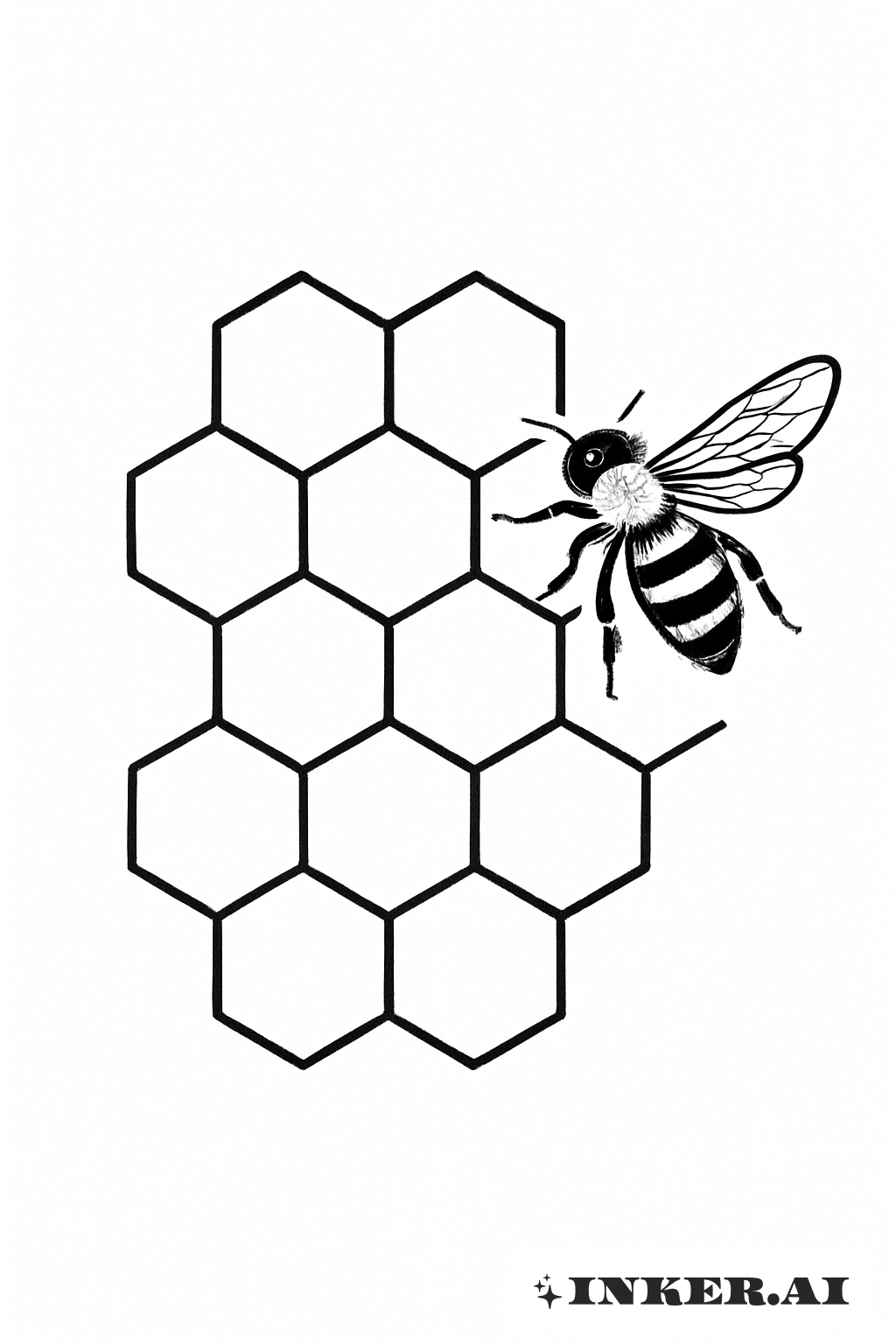 Ein Sauberer Bienenstock Mit Einer Biene
