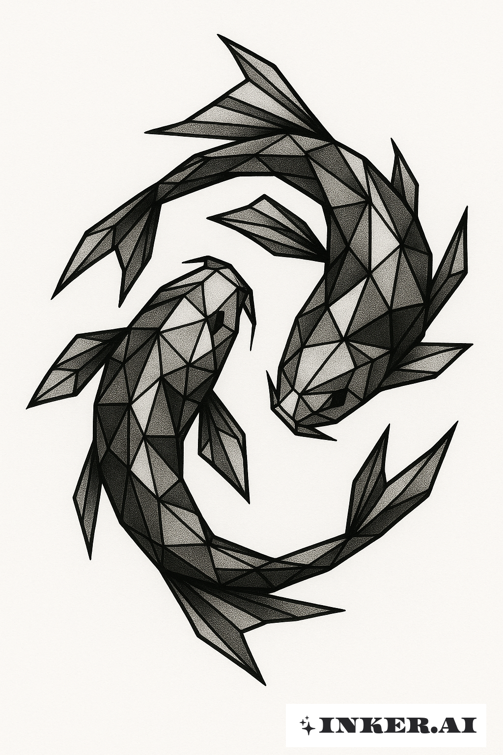 Peixes Koi em Estilo Low-Poly