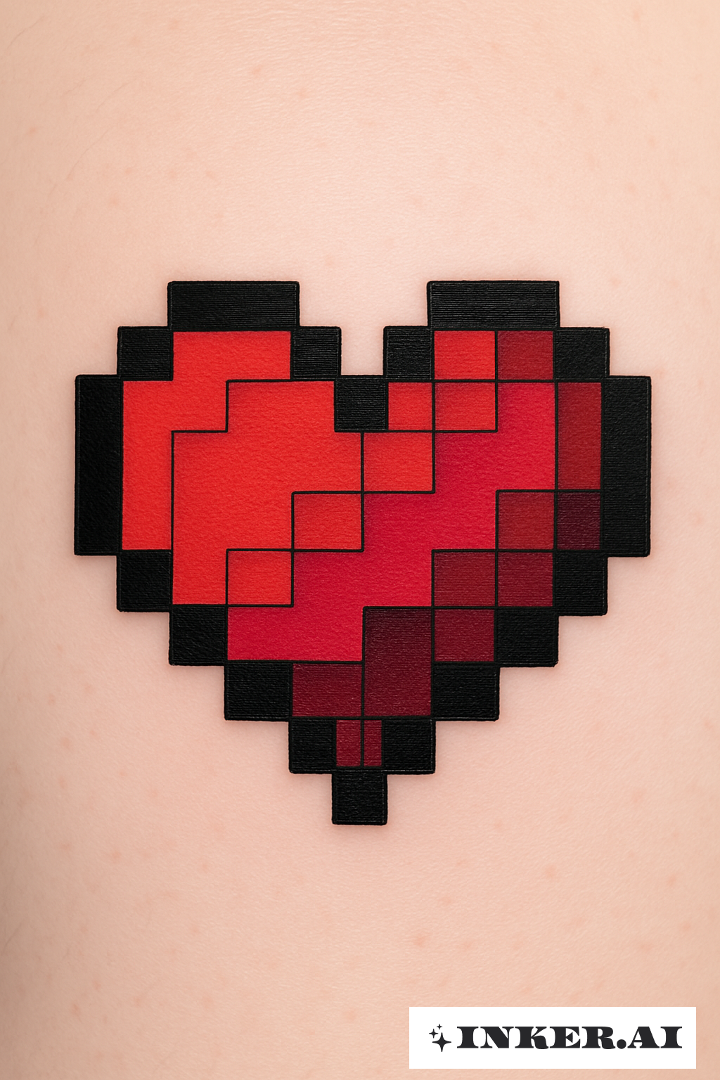 Z世代の幾何学的ピクセルハート