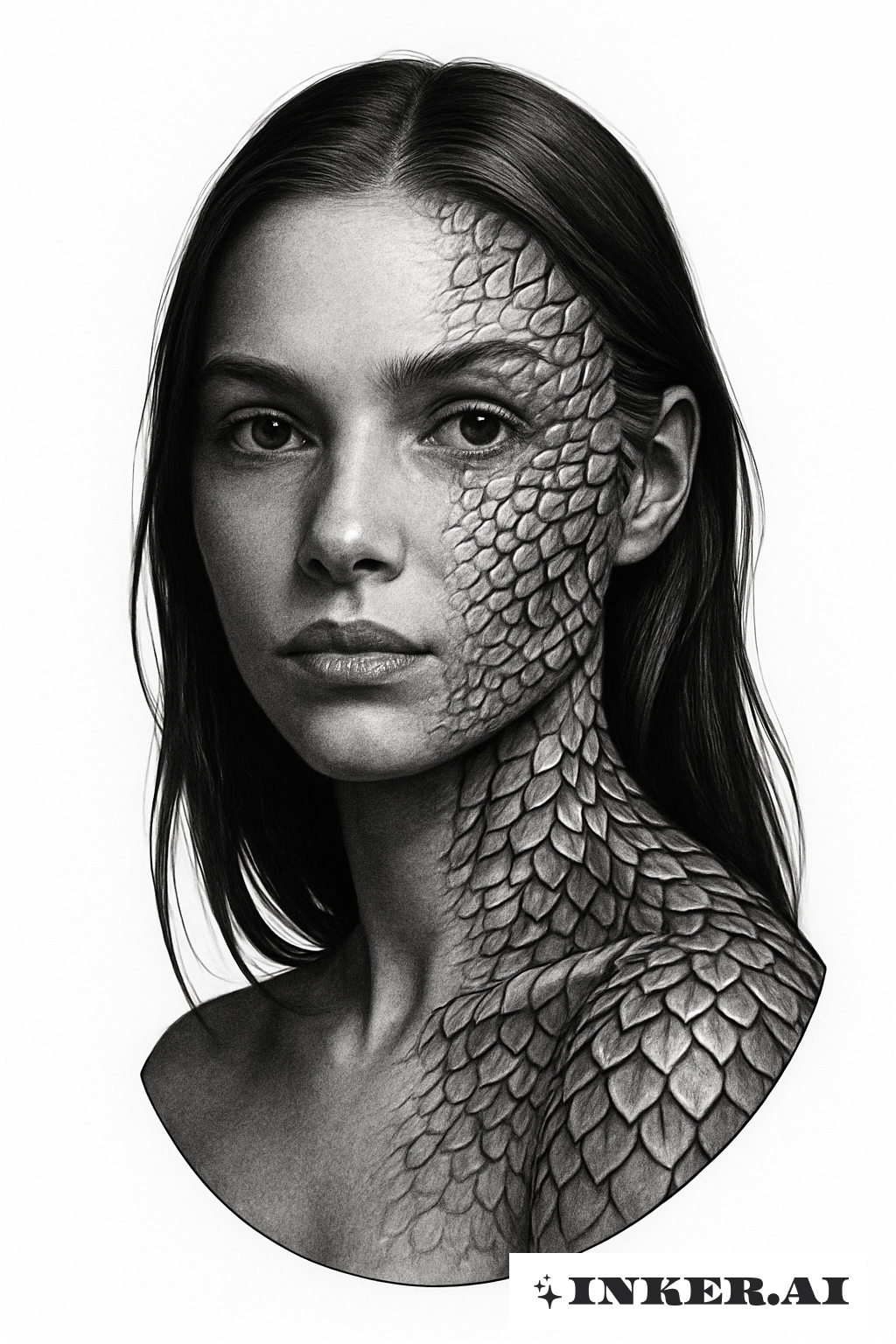 La Fille aux Écailles Photoréalistes du Dragon