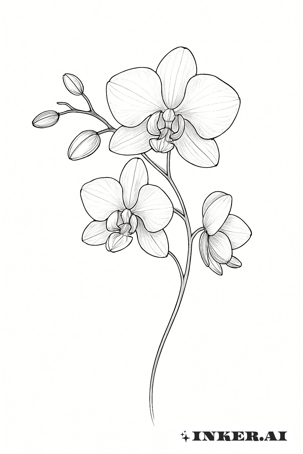 Orquídea Phalaenopsis de Tallo Único