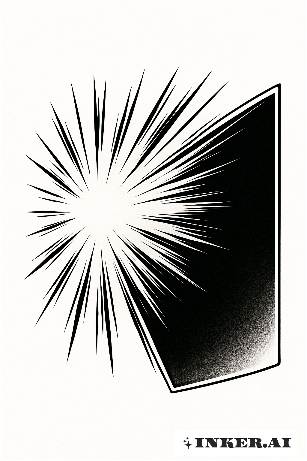 애니메 속도 라인 블랙아웃으로 페이드