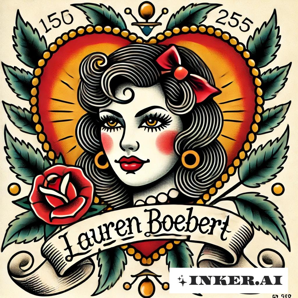 Lauren Boebert 在心形與橫幅中