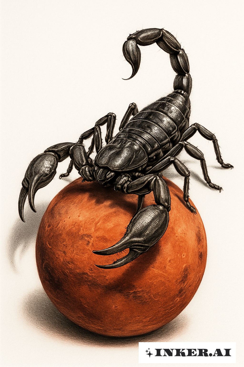 Scorpio Over the Red Planet Mars