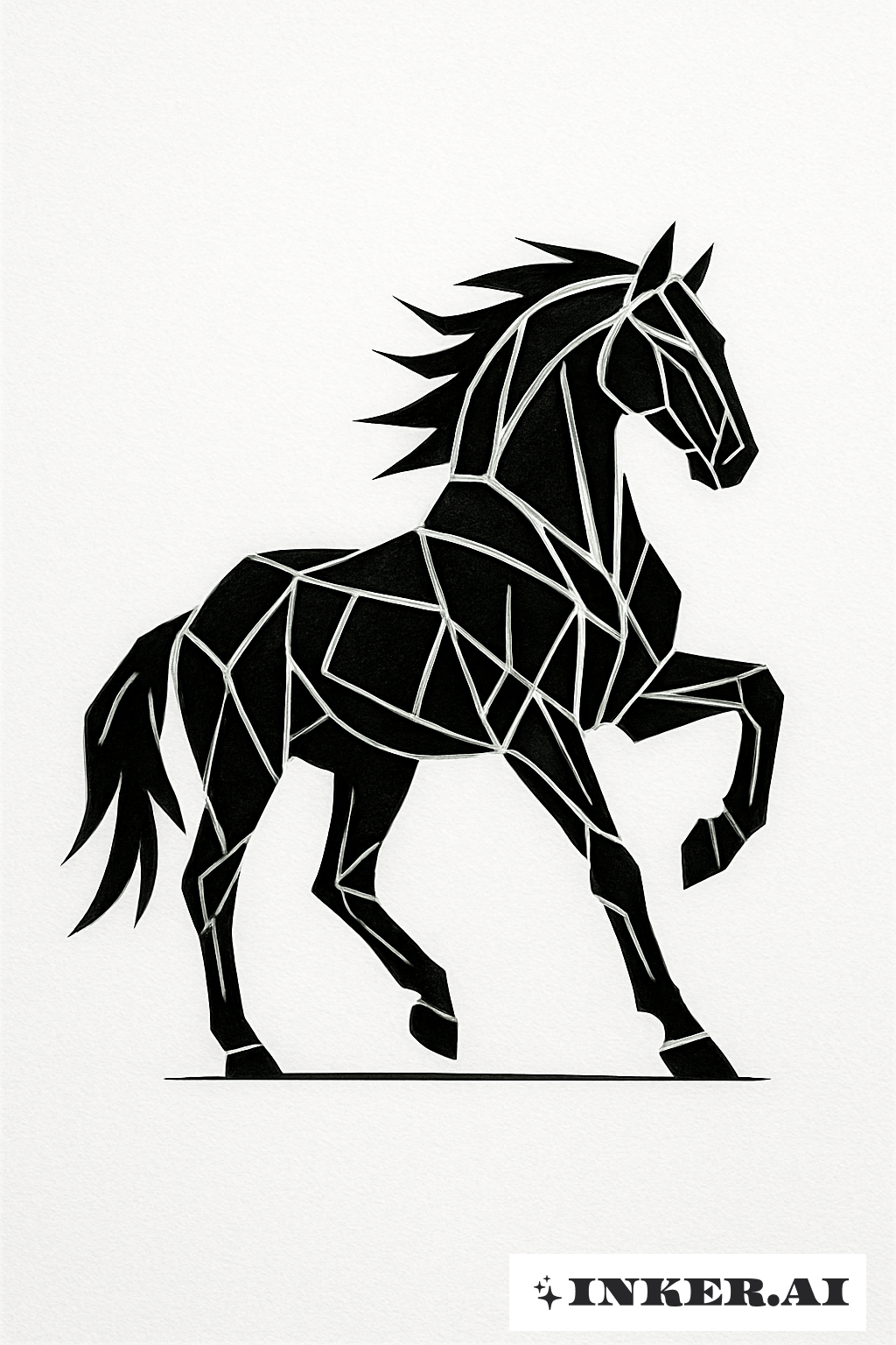 Intersecting Lines Of A Dark Horse