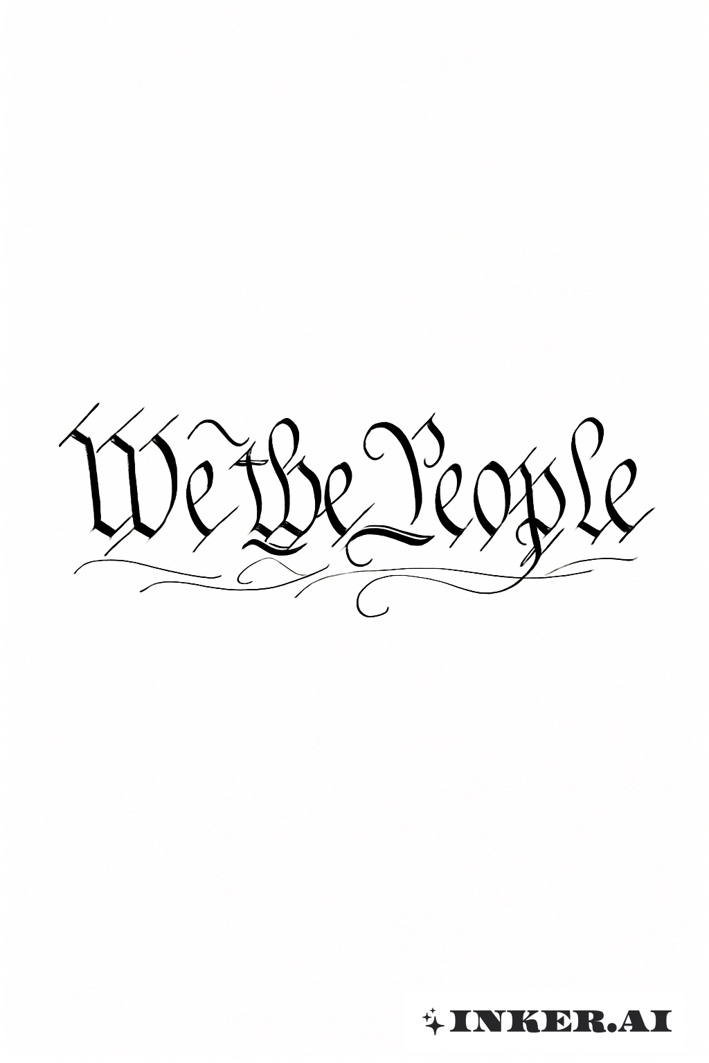 我們人民的憲法：纖細的字體藝術