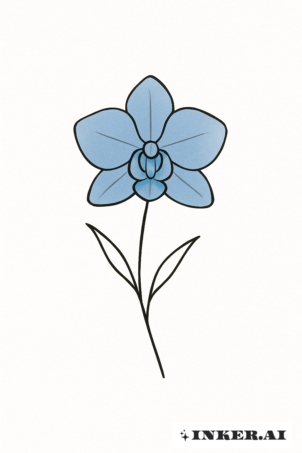 Una Pequeña y Sencilla Orquídea Azul