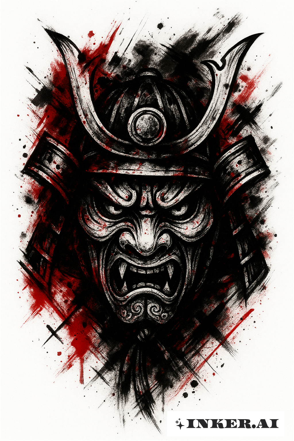 Masque de Samouraï Tâche Trash Polka