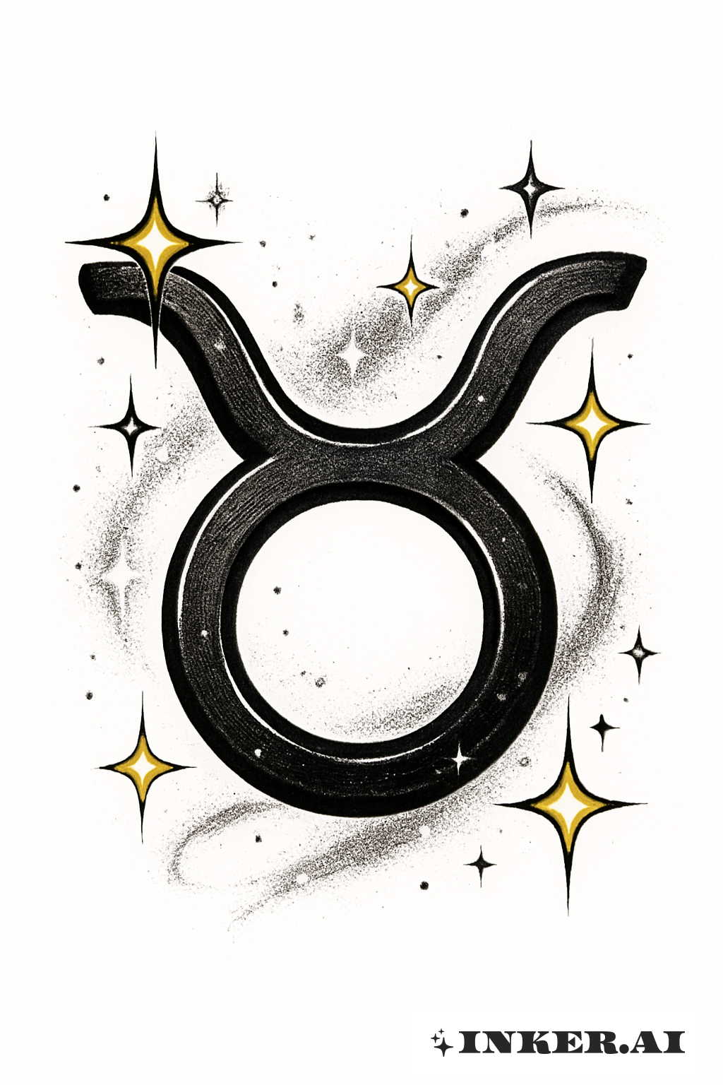 閃亮金牛座星座符號