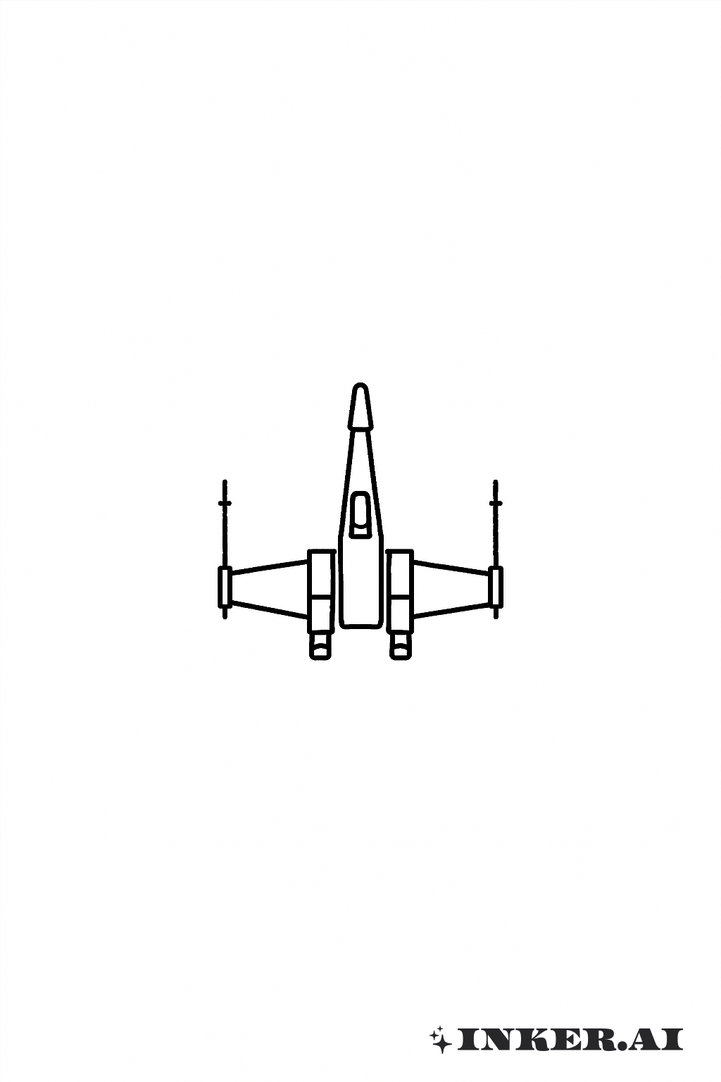 Silhouette Minuscule de X-Wing de Star Wars