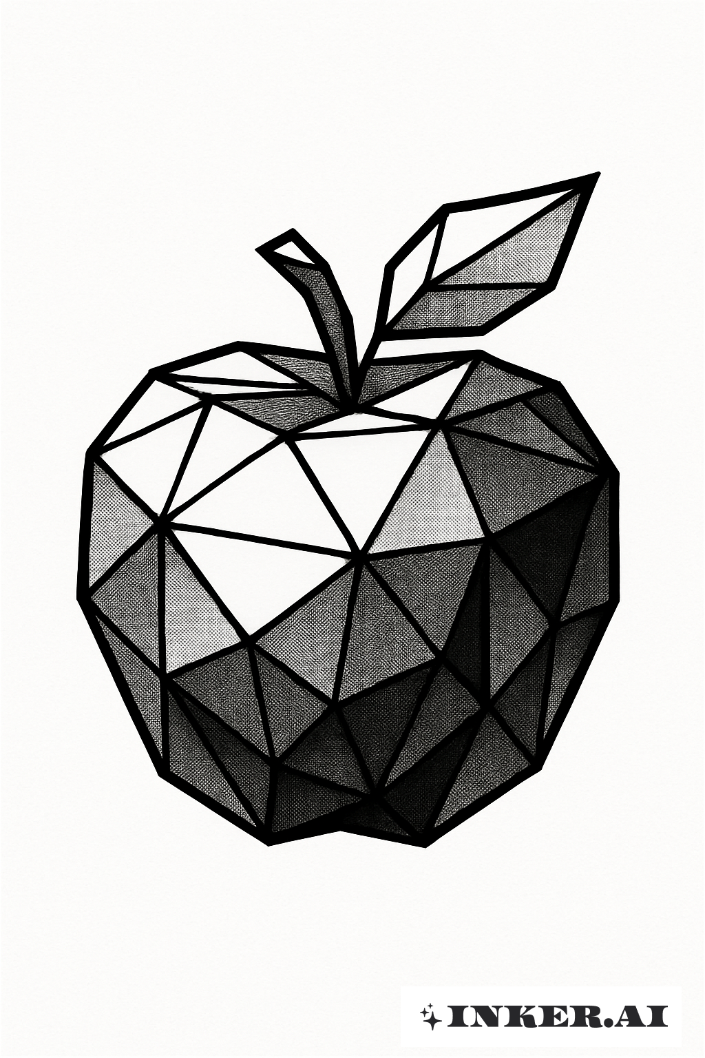 A Low-Poly Render of the Bad Apple