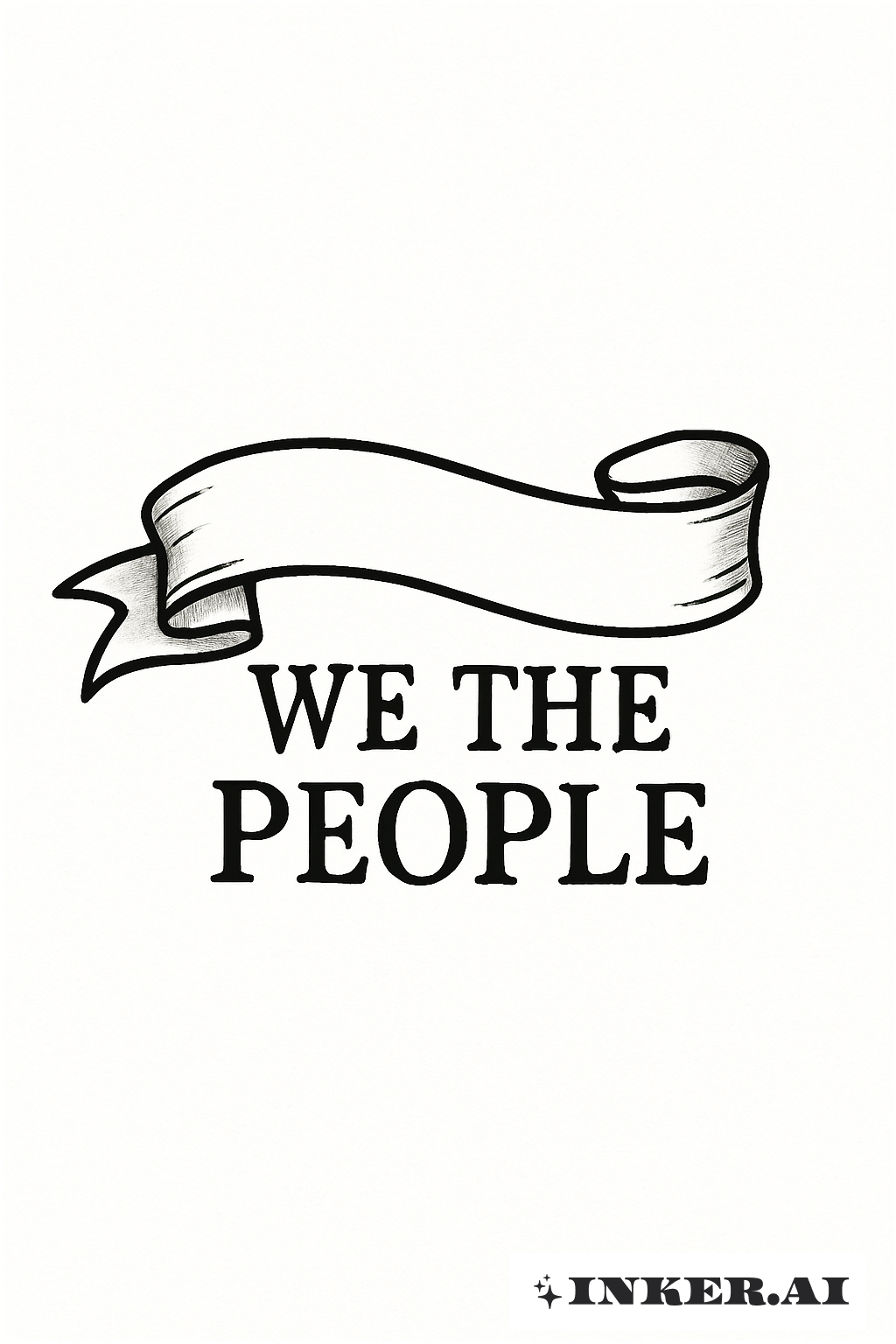 Uma Faixa Simples Pendente Sobre Nós, o Povo