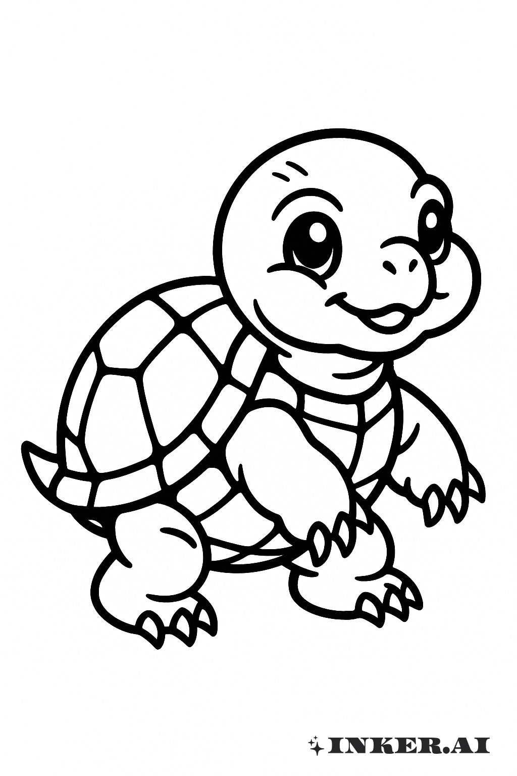 Cute Cartoon Snapping Turtle