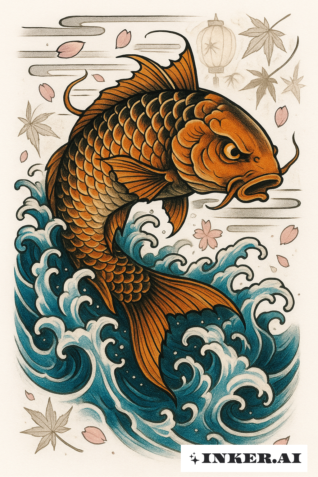 Bataille de la Carpe Yakuza Contre le Courant