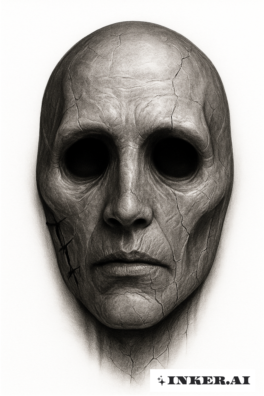 Hyper Realistic Ghost Face Mask Texture
