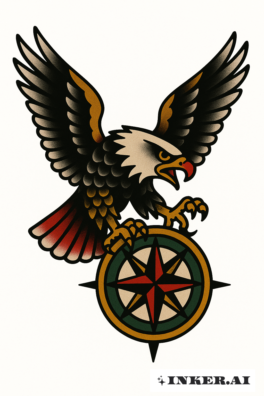 A Águia e a Rosa-dos-Ventos