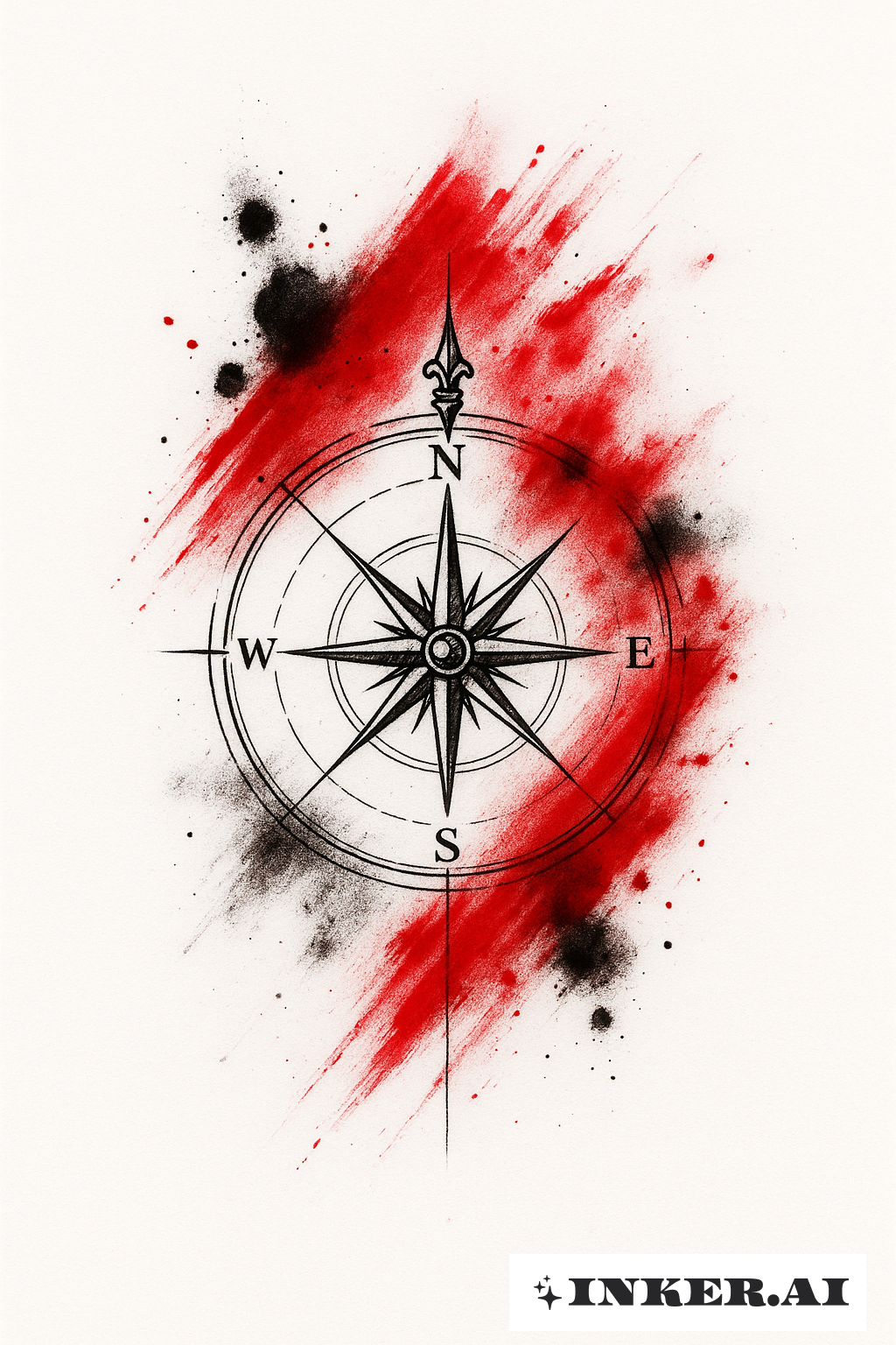 Smear Trash Polka Boussole Délicate