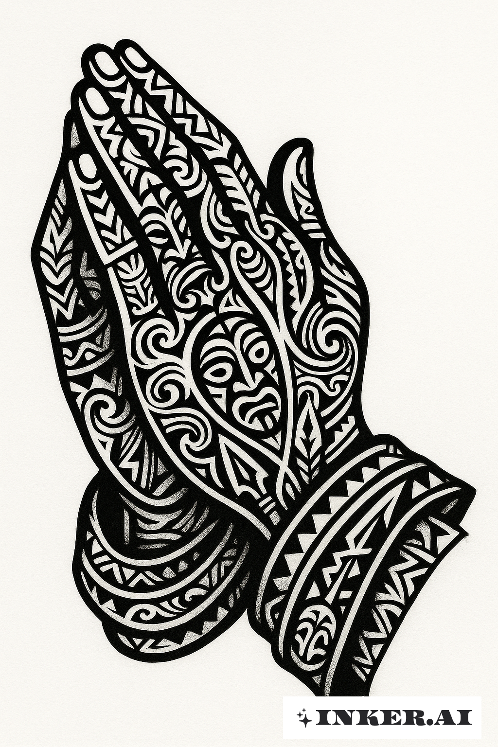 Polynesian-Style Praying Hands