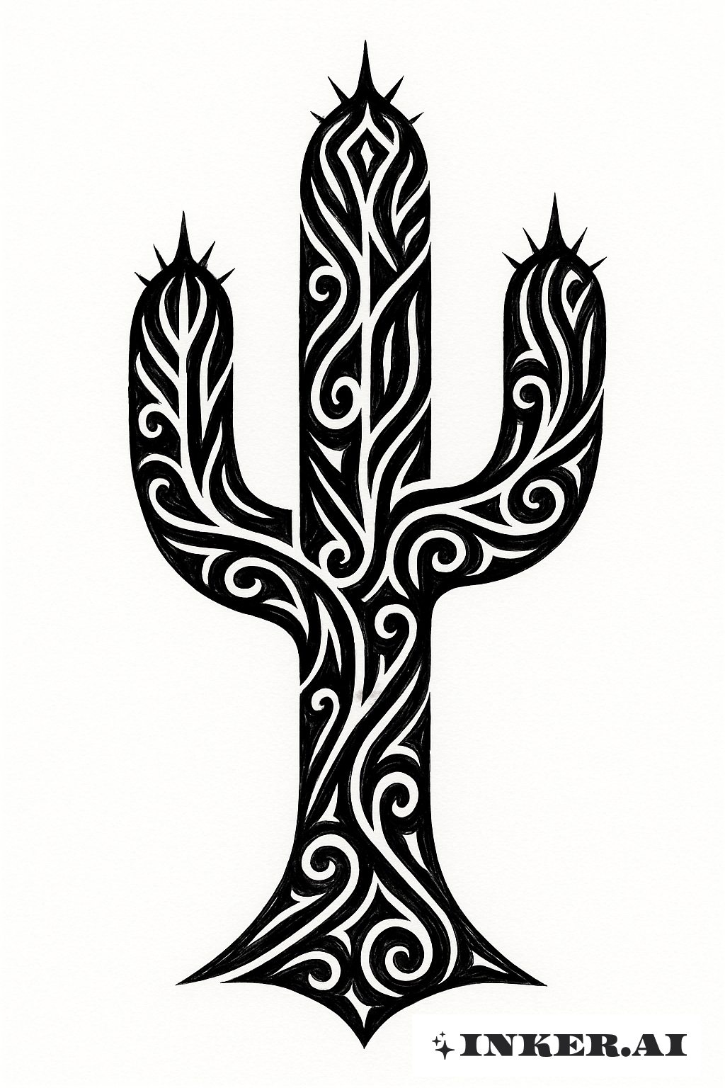 Stammesmuster Saguaro-Kaktus Form
