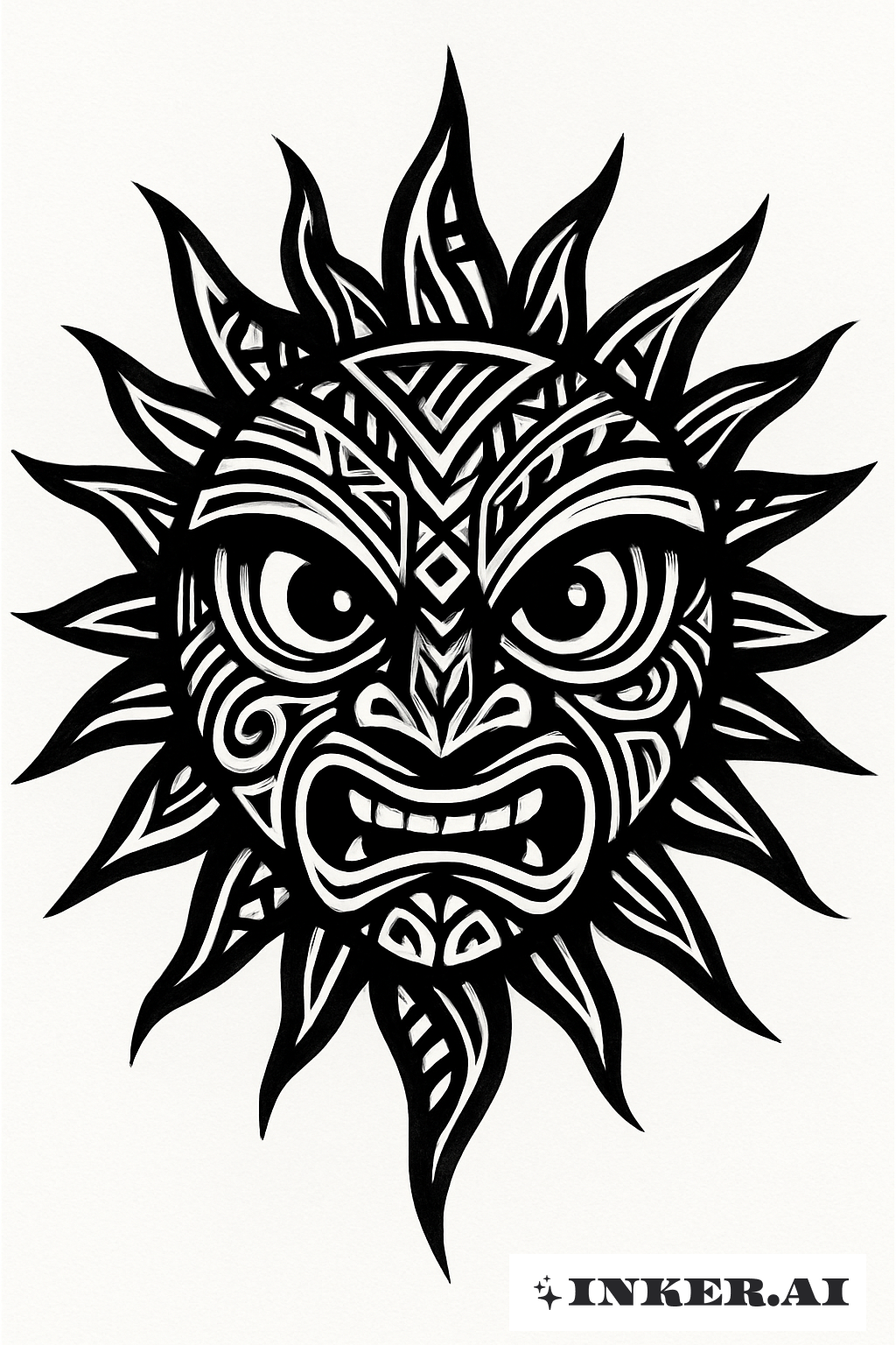 O Sol Como Uma Nova Máscara Tribal da Escola