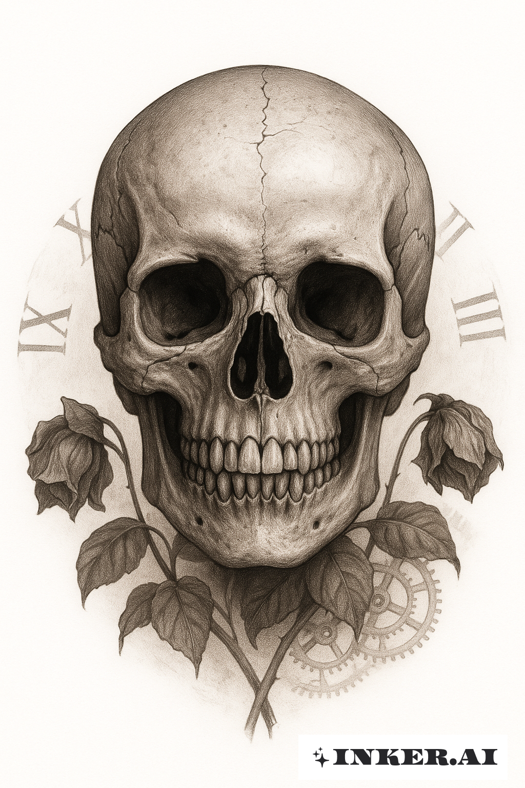 Hyperrealistischer Totenkopf Memento Mori