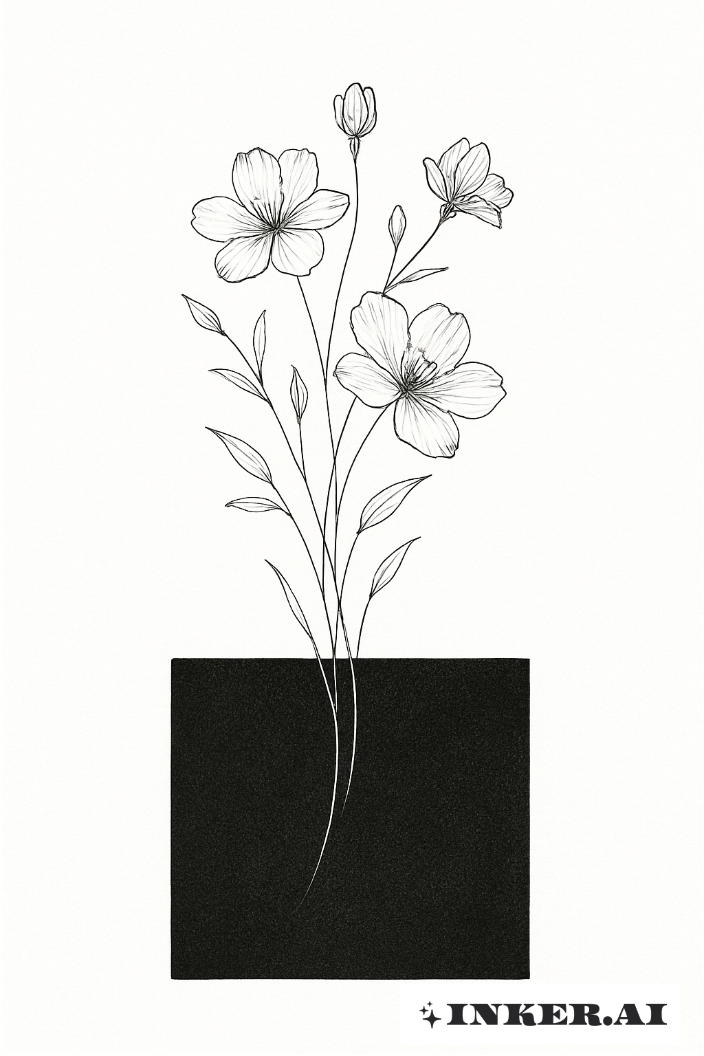 정전 속에서 피어나는 미세한 꽃 디자인