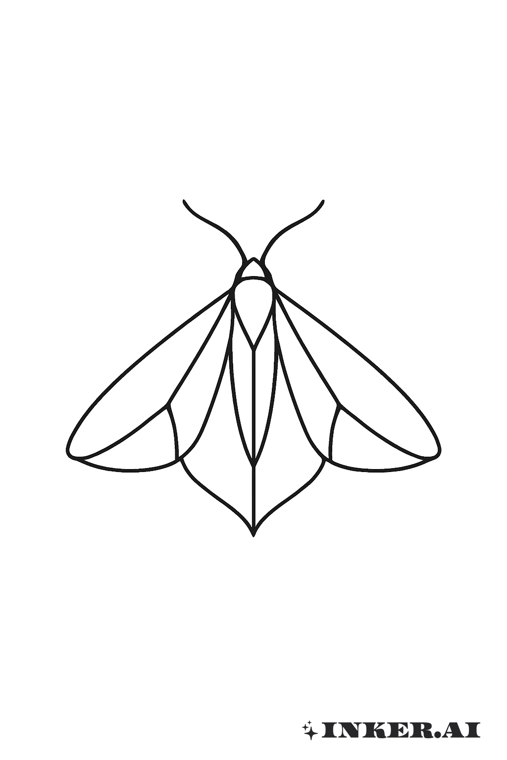 Abstrakte lineare Mottenform