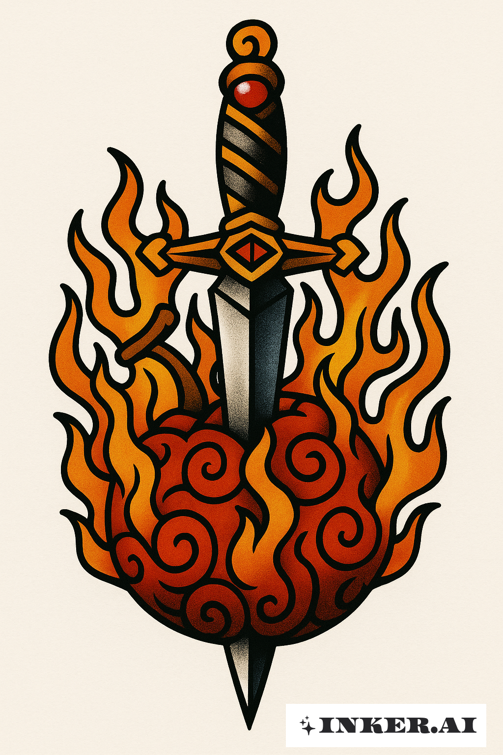 メラメラの実を貫くワンピースの短剣