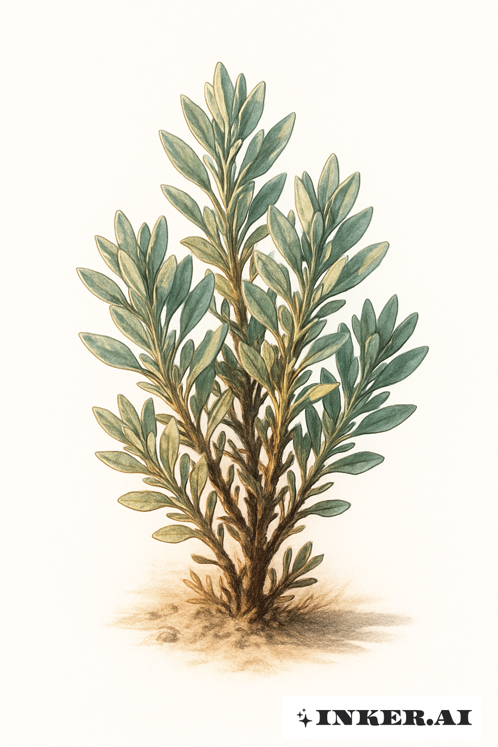 Photorealistic Sagebrush in Desert Sunlight