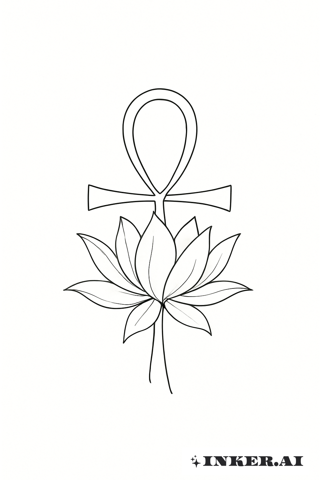 單線安卡與蓮花盛開