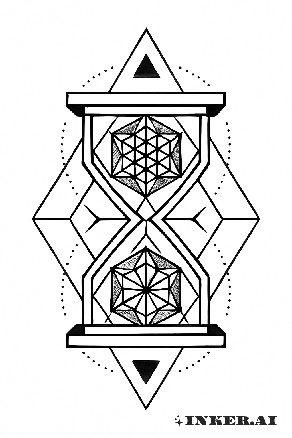 Motif Linéaire Sablier